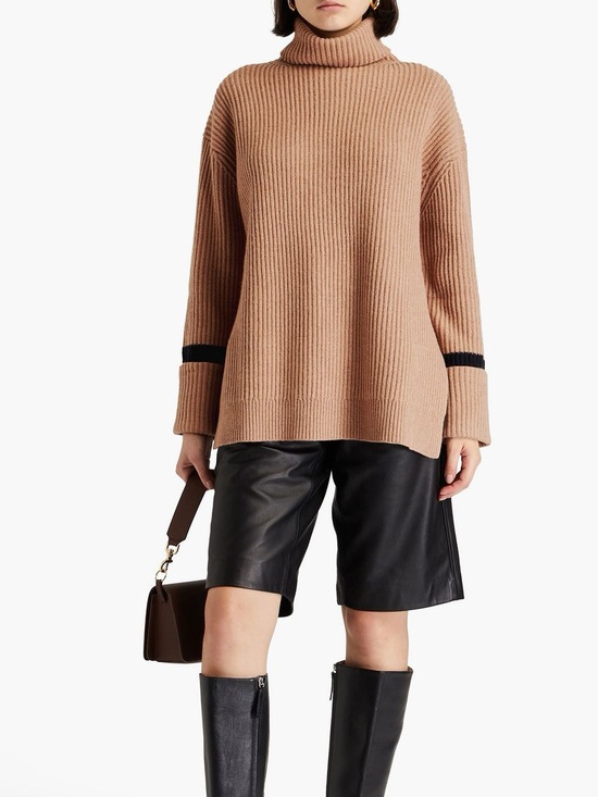 Chinti & Parker Sweaters - Chinti & Parker Carmel ribbed wool turtleneck sweater Small